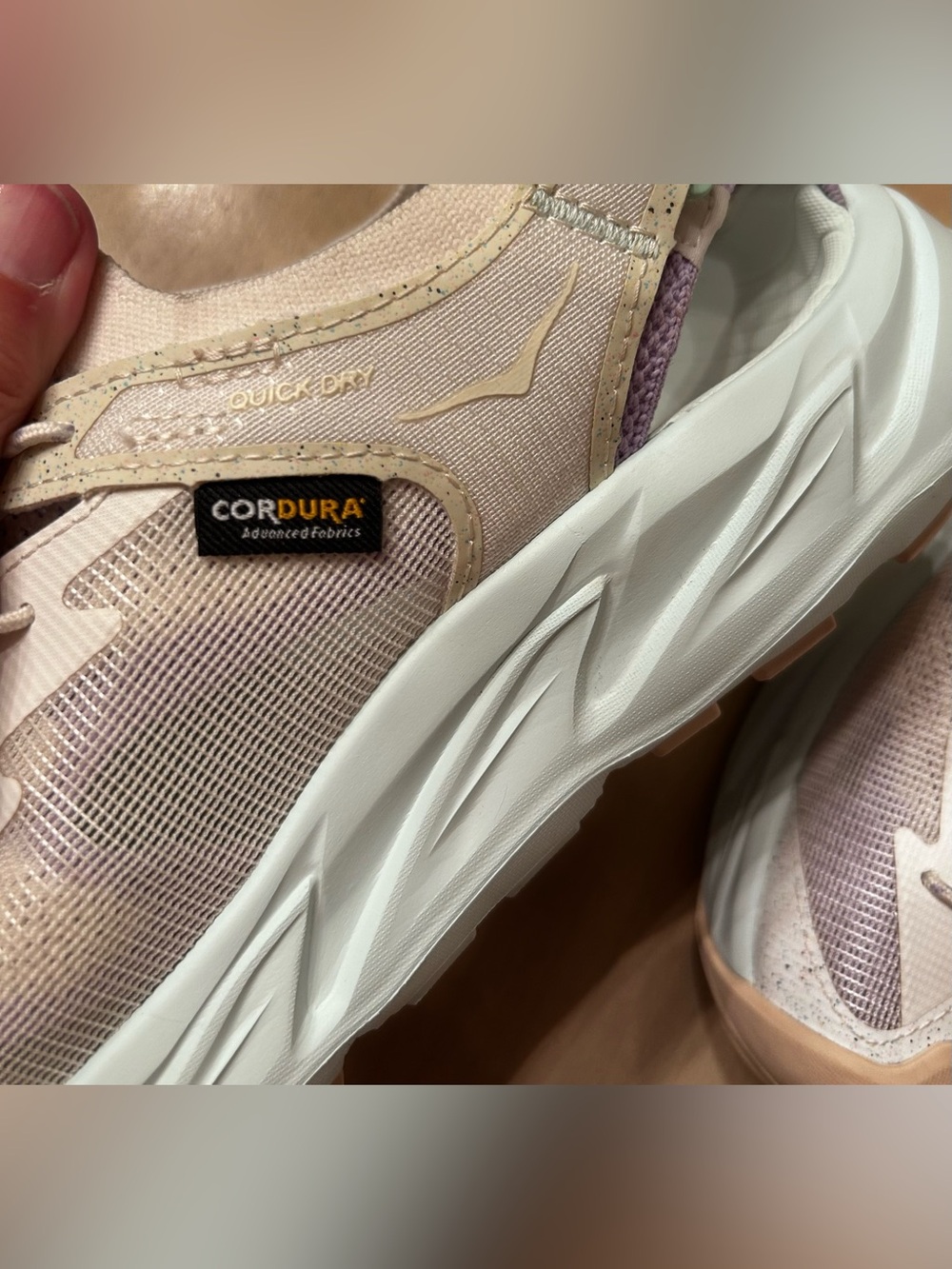 Hoka Hopara 2  Beige Trail/Hiking Sandal with Mint and Yellow Accents size 8.5 - Picture 10 of 12